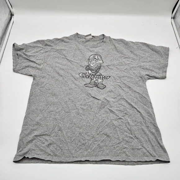Disney Other - Disney Store Grumpy Dwarf T Shirt Gray Graphic Tee Short Sleeve Adult Size Large